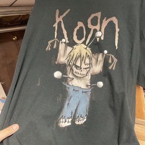 Vintage Giant tag Korn voodoo bambola doll rock band music tee shirt